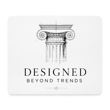 Minimalisme de luxe Élégant et intemporel Premium - Tapis de souris (format paysage) - blanc - Devant