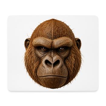 Kokosnuss Gorilla | Starkes Tiermotiv - Mousepad (Querformat) - Weiß - Vorne