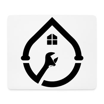 Logo du tuyau d’eau du plombier - Tapis de souris (format paysage) - blanc - Devant