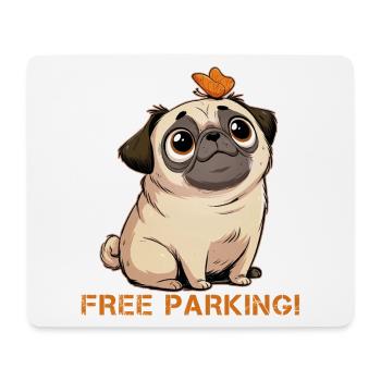 Parking gratuit pour carlin drôle - Tapis de souris (format paysage) - blanc - Devant