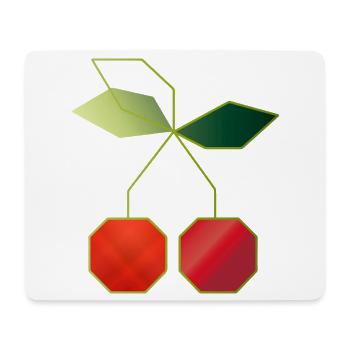 Minimalist Cherries Illustration - Mouse Pad (horizontal) - white - Front