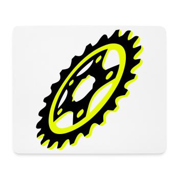 Graphique de plateau de vélo - Tapis de souris (format paysage) - blanc - Devant