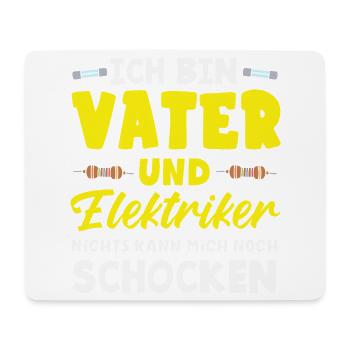 Vater Und Elektriker Spruch - Mousepad (Querformat) - Weiß - Vorne