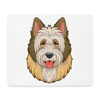 Old English Sheepdog (Comic-Porträt) - Mousepad (Querformat) - Weiß - Vorne