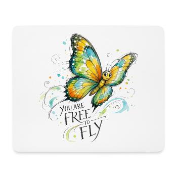 Butterfly colorful - Mouse Pad (horizontal) - white - Front