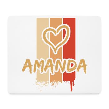 Amanda - Tapis de souris (format paysage) - blanc - Devant