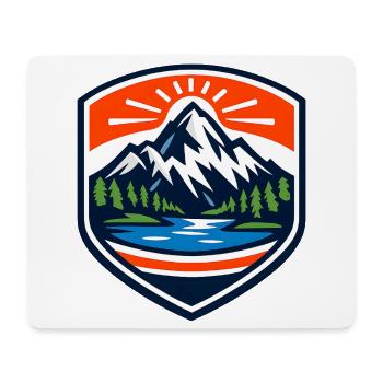 Mountain Sunrise Shield - Mouse Pad (horizontal) - white - Front