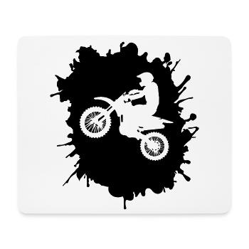 Motocross Klecks - Mousepad (Querformat) - Weiß - Vorne
