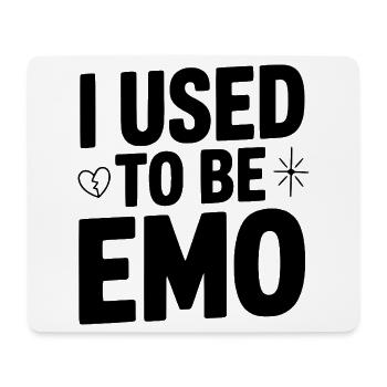 Ich war früher Emo - Mousepad (Querformat) - Weiß - Vorne
