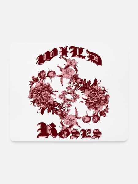 WILDE ROSEN - Mousepad (Querformat) - Weiß