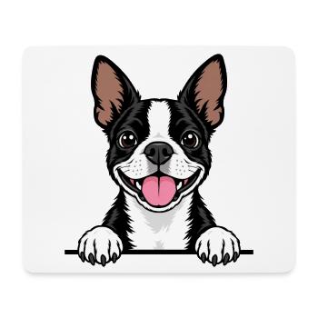 Boston Terrier - Mousepad (Querformat) - Weiß - Vorne