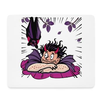 Raffael's Teuflischer Nachttraum nit Fledermaus - Mousepad (Querformat) - Weiß - Vorne