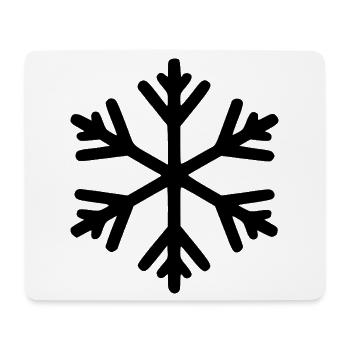 Eiskristall Winter Schnee Schneekristall  - Mousepad (Querformat) - Weiß - Vorne