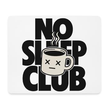 No Sleep Club – Müde Kaffeetasse - Mousepad (Querformat) - Weiß - Vorne