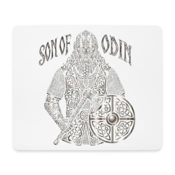 Son of Odin, Viking Krieger Knotenmuster Walhalla - Mousepad (Querformat) - Weiß - Vorne