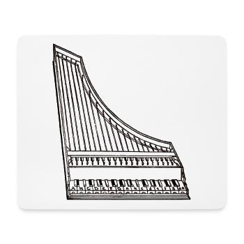Clavier de Zarlino - Tapis de souris (format paysage) - blanc - Devant