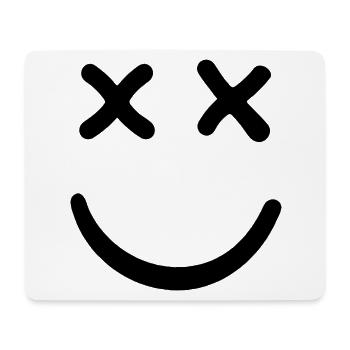 Dead Smiley Crossed Eyed Smiley - Mouse Pad (horizontal) - white - Front