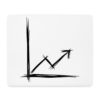 Success chart, hand drawing/doodle. - Mouse Pad (horizontal) - white - Front