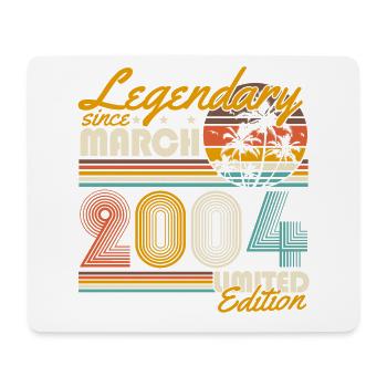 Legendary since March 2004 Vintage Birthday - Mouse Pad (horizontal) - white - Front