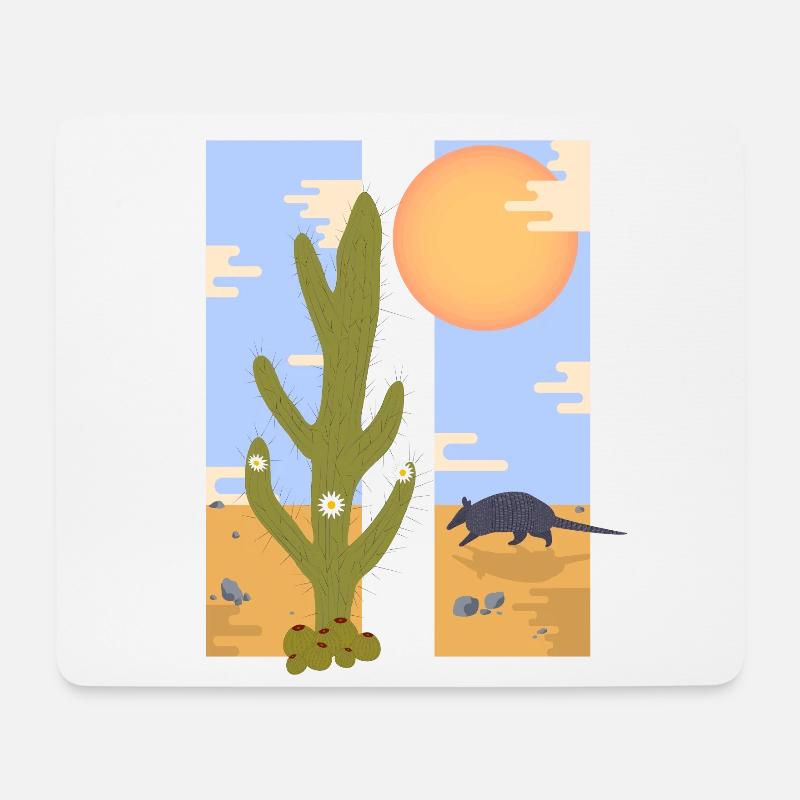 CACTUS - Tapis de souris (format paysage) - blanc