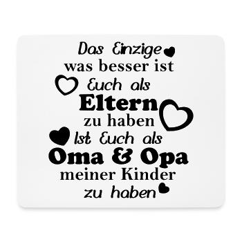 Oma und Opa meiner Kinder - Mousepad (Querformat) - Weiß - Vorne