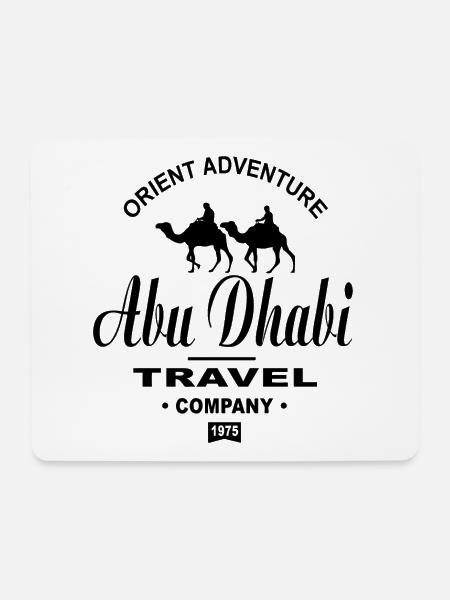 Abu Dhabi - Kamel - Karawane - Mousepad (Querformat) - Weiß