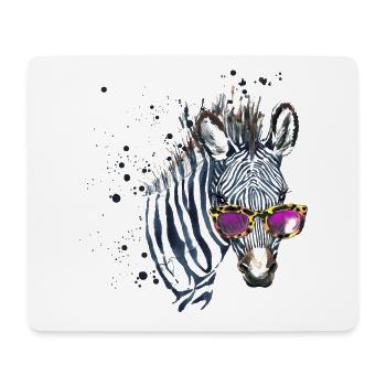 Animal Planet Zebra With Sunglasses - Mouse Pad (horizontal) - white - Front