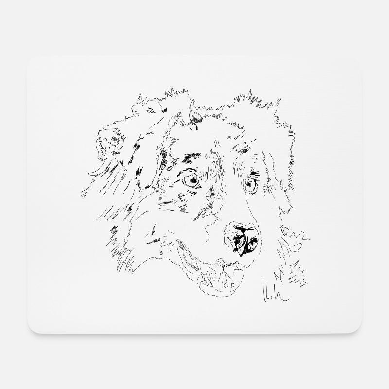 Australian Shepherd - Mouse Pad (horizontal) - white