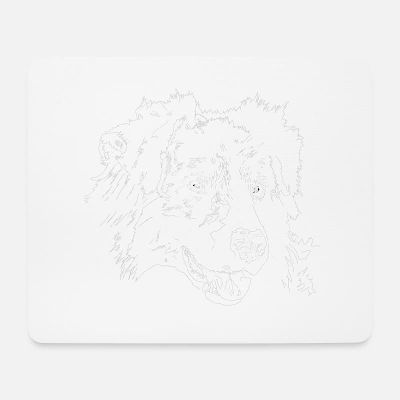 Australian Shepherd - Mouse Pad (horizontal) - white