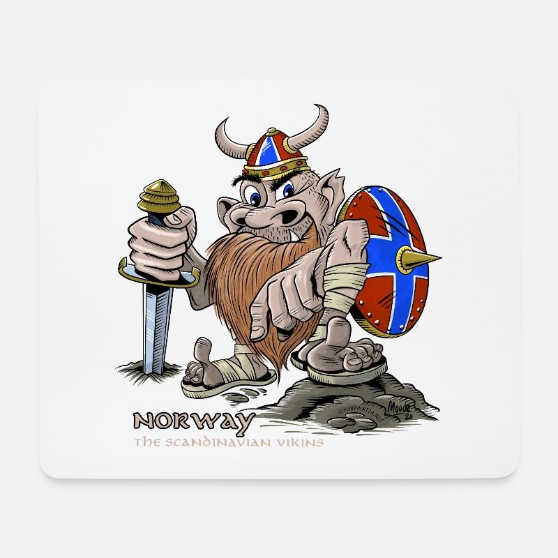 NORWAY VIKING T-shirts, textiles and gift ideas - Mouse Pad (horizontal) - white