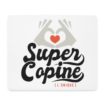 Super copine l unique cadeau copine amie - Tapis de souris (format paysage) - blanc - Devant