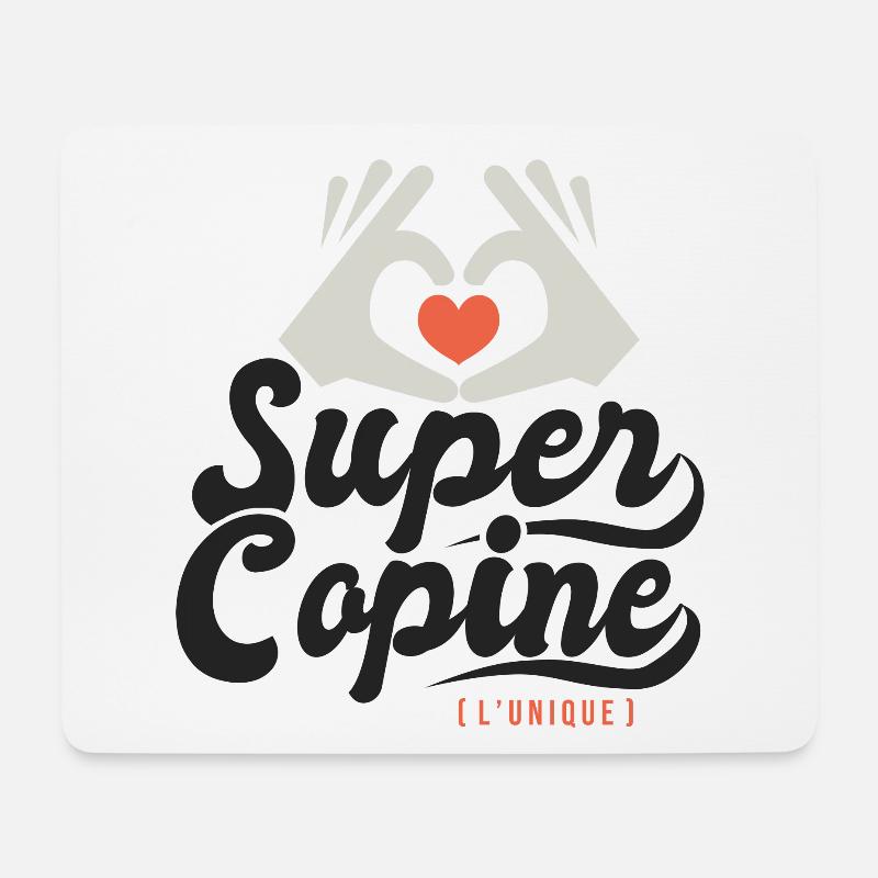 Super copine l unique cadeau copine amie - Tapis de souris (format paysage) - blanc