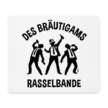Des Bräutigams Rasselbande (JGA / Bier / Team / B) - Mousepad (Querformat) - Weiß - Vorne