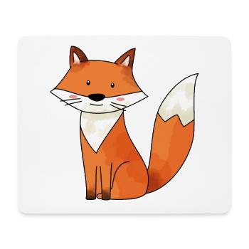 Renard doux - Tapis de souris (format paysage) - blanc - Devant
