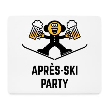 Après-Ski Party (Bier / Karikatur / 3C) - Mousepad (Querformat) - Weiß - Vorne