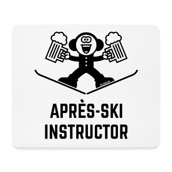 Après-Ski Instructor (Beer / Caricature / 1C) - Mouse Pad (horizontal) - white - Front