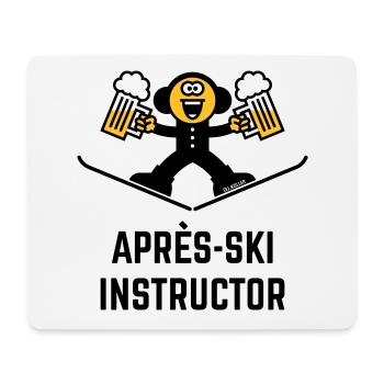 Après-Ski Instructor (Beer / Caricature / 3C) - Mouse Pad (horizontal) - white - Front