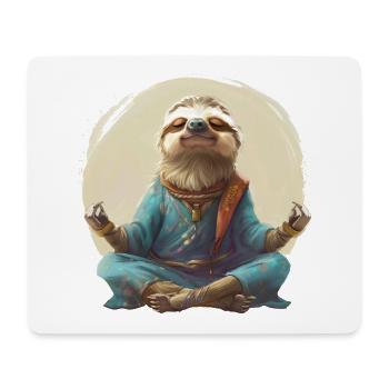 Sloth in Meditatiion - Mouse Pad (horizontal) - white - Front