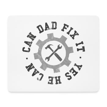 Kann Papa es reparieren, ja, er kann - Mousepad (Querformat) - Weiß - Vorne
