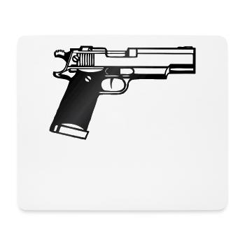 Gun - Mouse Pad (horizontal) - white - Front