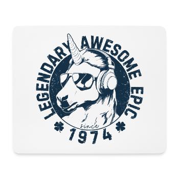 Legendary, awesome, epic since 1974 - Mouse Pad (horizontal) - white - Front