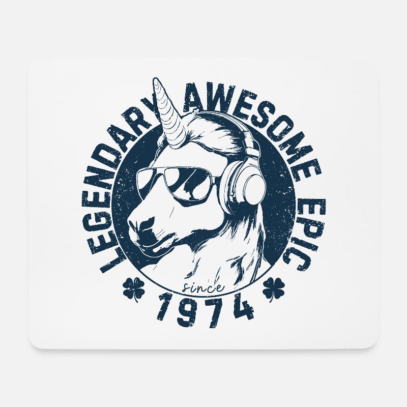 Legendary, awesome, epic since 1974 - Mousepad (Querformat) - Weiß
