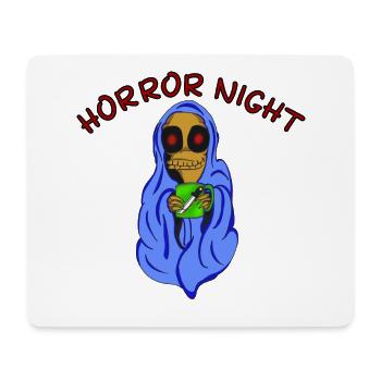 Horror Night Cute Cozy Monster Movie Night - Mouse Pad (horizontal) - white - Front