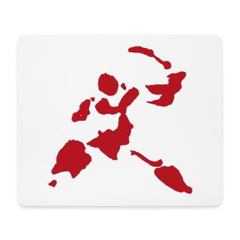 Blood splatter heavy fighter warrior figure - Mouse Pad (horizontal) - white - Front