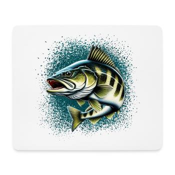 Zander Fishing Predator Fish Fishing - Mouse Pad (horizontal) - white - Front