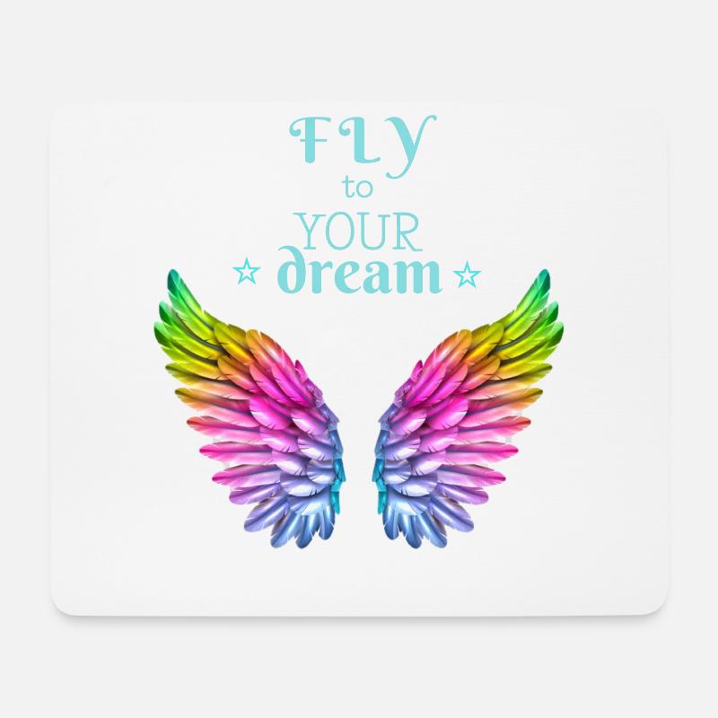 FLY to your dream. Geschenkidee Freund Freundin # - Mousepad (Querformat) - Weiß