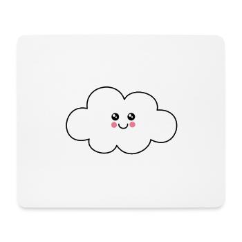 Cloud | Cute | face - Mouse Pad (horizontal) - white - Front