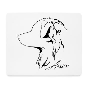 AUSSIE Australian Shepherd Hunde Hütehund Wilsigns - Mousepad (Querformat) - Weiß - Vorne