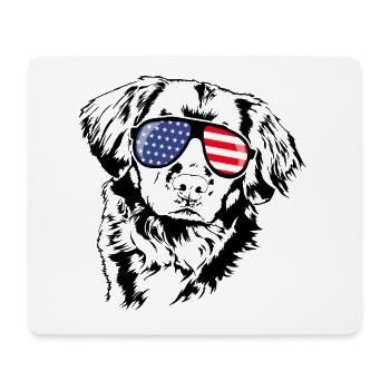 NEW SCOTIA DUCK TOLLING RETRIEVER America Flag - Tapis de souris (format paysage) - blanc - Devant