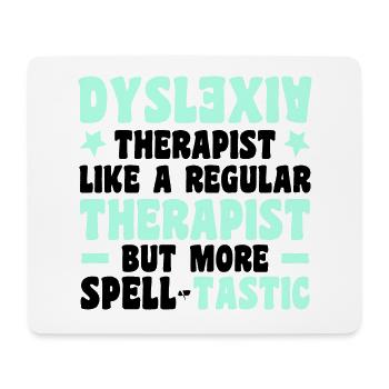 Dyslexie - Tapis de souris (format paysage) - blanc - Devant